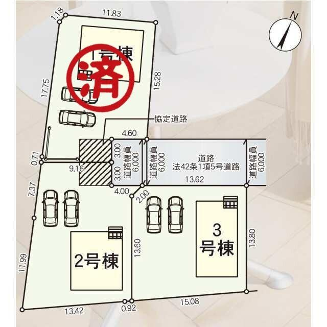 クレイドルガーデン大田原市浅香第８　新築一戸建ての区画図