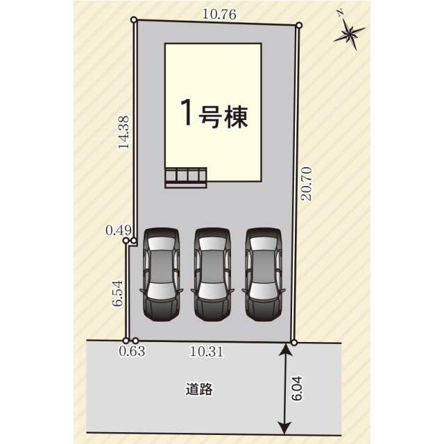 クレイドルガーデン大田原市浅香第９　新築一戸建ての区画図