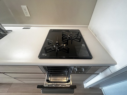 ブランズ大阪福島の設備|２口ガスコンロ　※工事完了時／２０２５年１１月の写真