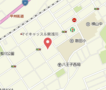 『八王子市マンション』マンション名【仲介手数料無料】　八王子市散田町5-26の地図|～仲介手数料無料☆八王子ひなた不動産～ファミール西八王子