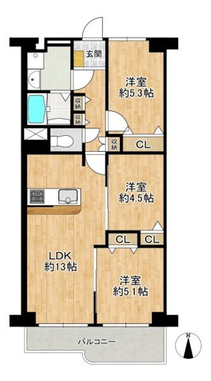 【間取り】 | 瓢箪山マンション　中古マンション
