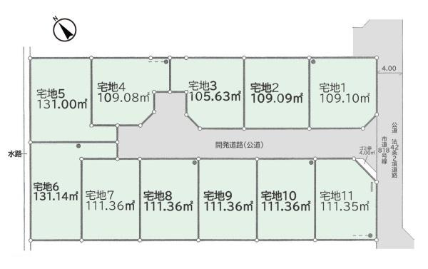 綾瀬市深谷南４丁目の売地の区画図
