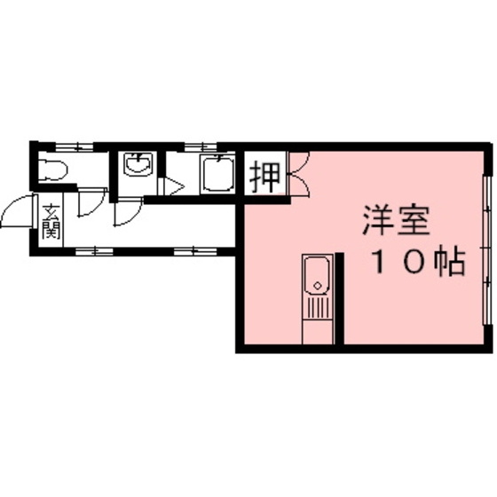 岐阜市七軒町のアパートの間取り
