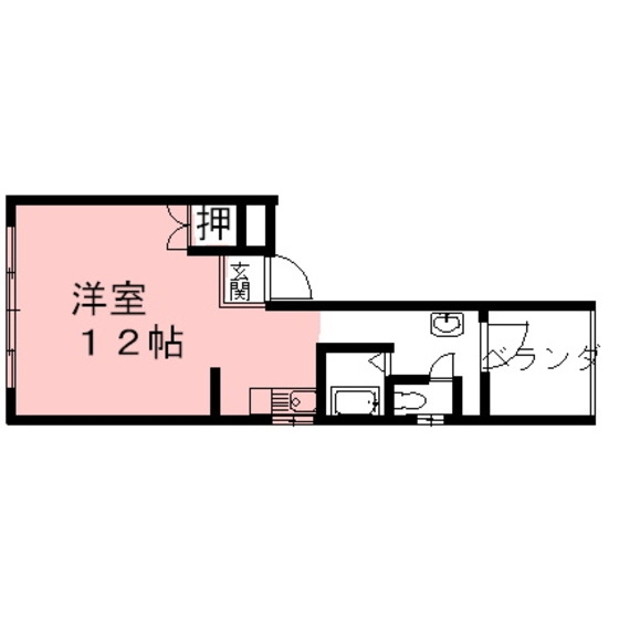 岐阜市七軒町のアパートの間取り