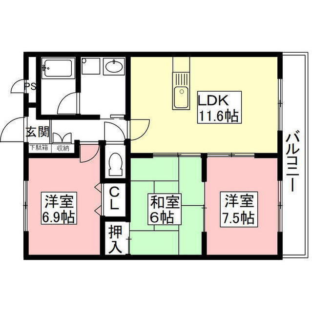 BELL COURT AWANOの間取り