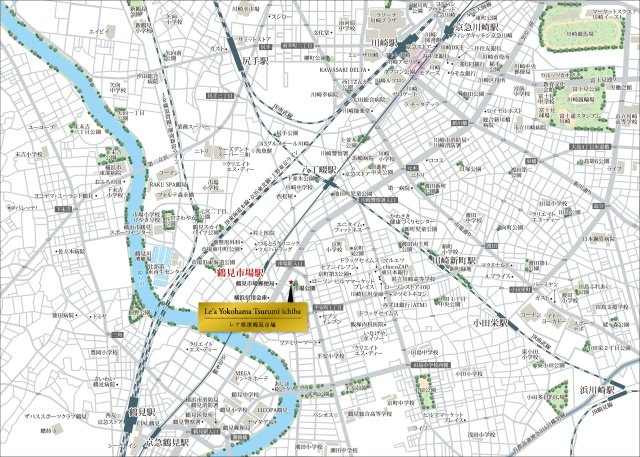 Le'a横濱鶴見市場の地図
