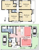 さいたま市北区日進町3丁目　中古一戸建ての間取り|さいたま市北区日進町3丁目　中古一戸建て、4LDK、土地面積98.75m2、建物面積99.95m2