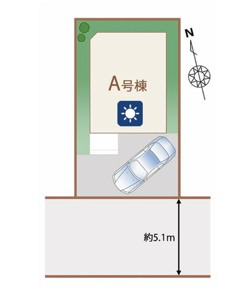 【Heartfull Town】小平鈴木町１丁目447番の区画図|南道路の整形地♪陽当たり良好です♪