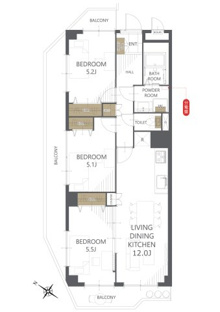 【間取り】メイクアップハイツ須磨浦2号棟 