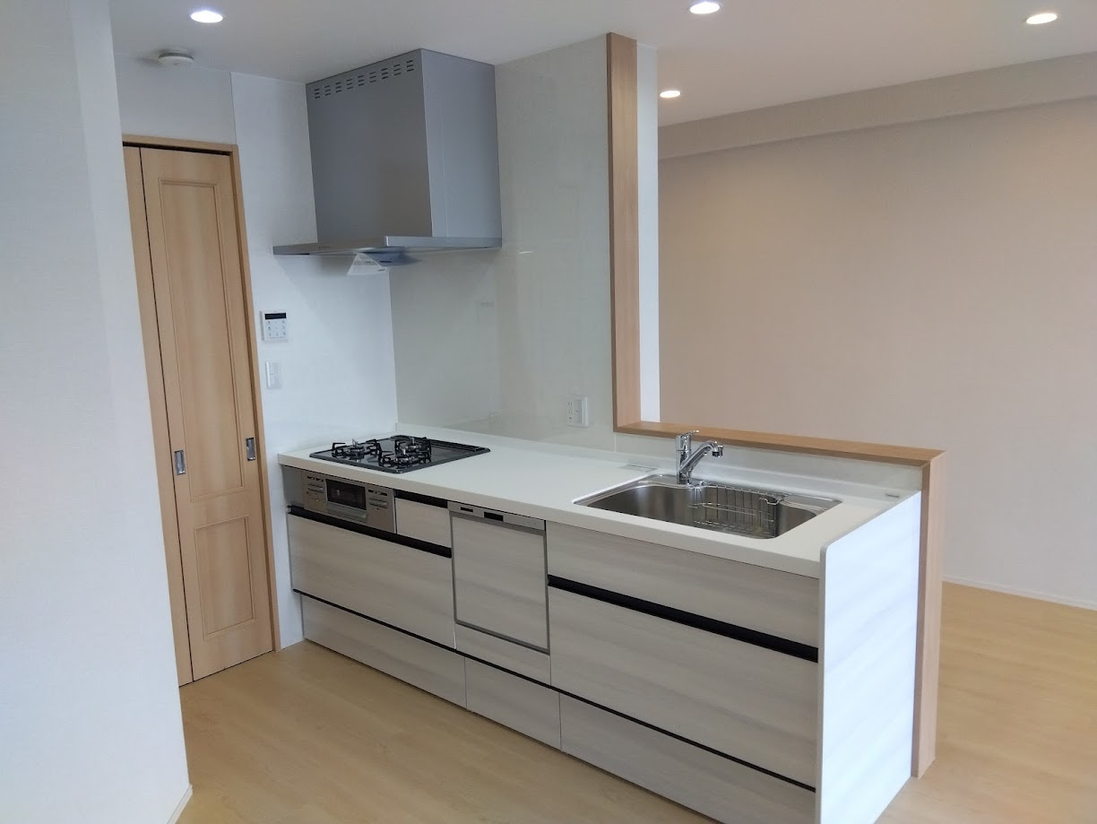 リビオ上野芝ガーデンズのキッチン|コンパクトなキッチンで掃除もラクラク