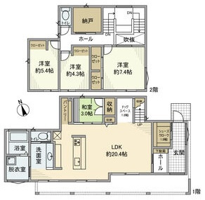大坂町戸建の間取り