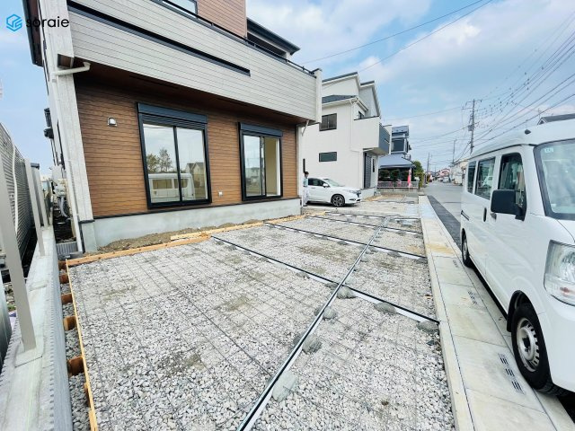 川越市今成2丁目　全3棟　新築戸建の駐車場|3/30撮影