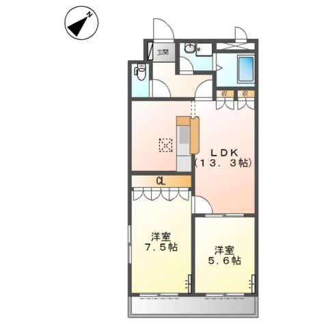 パレット伏見　　　刈谷市近郊の賃貸はクラスホーム刈谷店の間取り