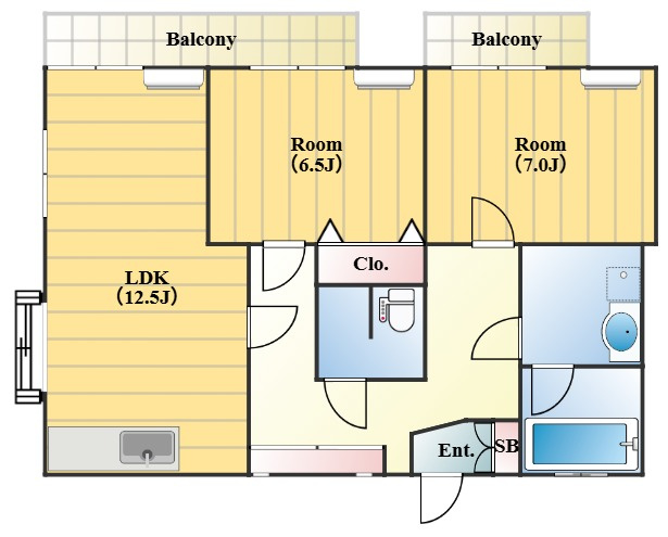 千葉市中央区都町１丁目のアパートの間取り