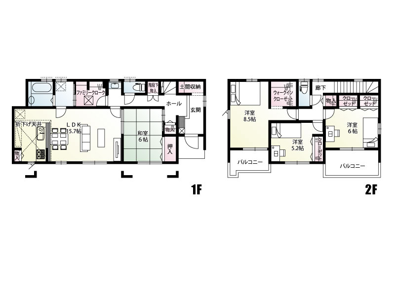 【館林市新宿2丁目3期全1区画　区画図】
敷地面積230.85㎡(69.83坪)
建物面積113.80㎡(34.42坪)
4台駐車可能！！
土の部分もあるのでご家族でガーデニングなども楽しめます。
