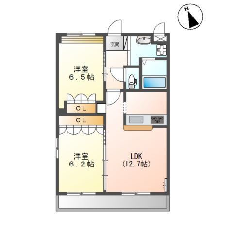 パストラル宮東　　　刈谷市近郊の賃貸はクラスホーム刈谷店の間取り