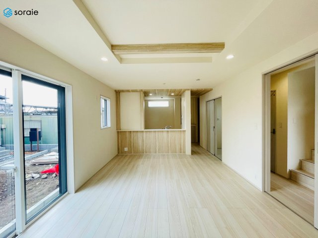 川越市今成2丁目　全3棟　新築戸建の居間・リビング|3月30日撮影