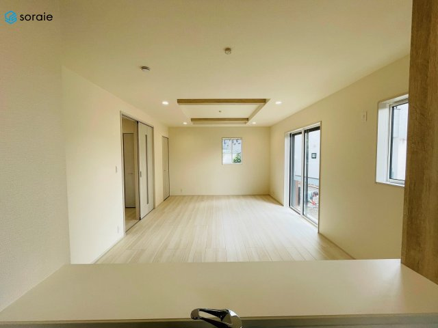 川越市今成2丁目　全3棟　新築戸建の居間・リビング|3月30日撮影