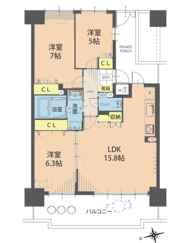 ダイアパレスリバーコート古市の間取り