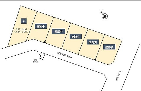 日進市藤塚６丁目の売地の区画図