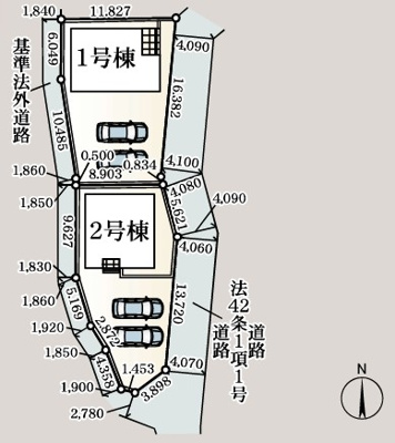 【区画図】 | Cradle garden寄居町赤浜第6　新築住宅