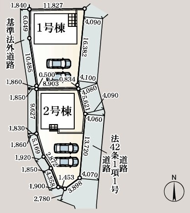 【区画図】 | Cradle garden寄居町赤浜第6　新築住宅