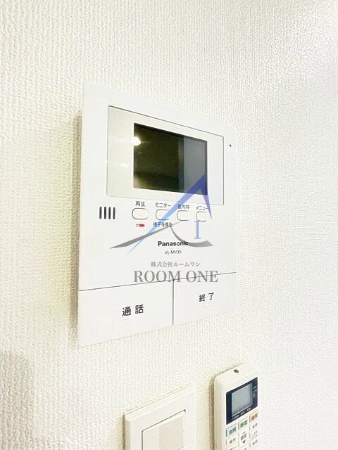 築地武蔵野マンションのセキュリティ|モニター付きインターホンです。