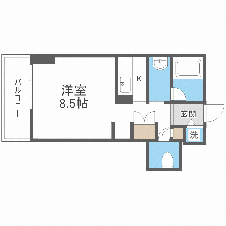 アーデンタワー南堀江の間取り|アーデンタワー南堀江　開放感ある間取り