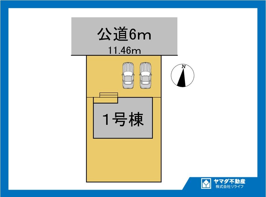 リーブルガーデン　江南市河野町第1　全1区画分譲の区画図|■区画図
■YAMADA電機の　ヤマダ不動産　株式会社リライフ　
いつでもお問合わせ下さい。