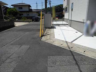【前面道路含む現地写真】 | 安佐北区落合2（玖村駅）全3区画　NO2 | ☆前面道路5.9ｍ・5.9ｍ【角地】