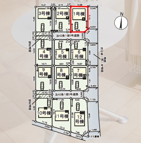 【区画図】 | Cradle garden　二本松市油井第５　１号棟 | ★内覧予約で新米４kg★