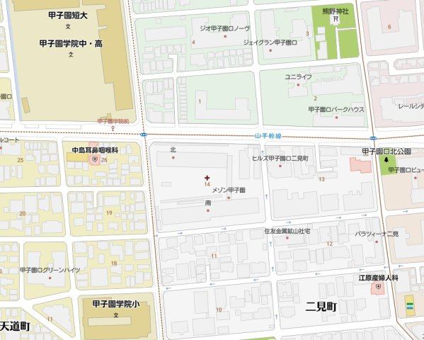 メゾン甲子園の地図|JR甲子園口駅徒歩6分