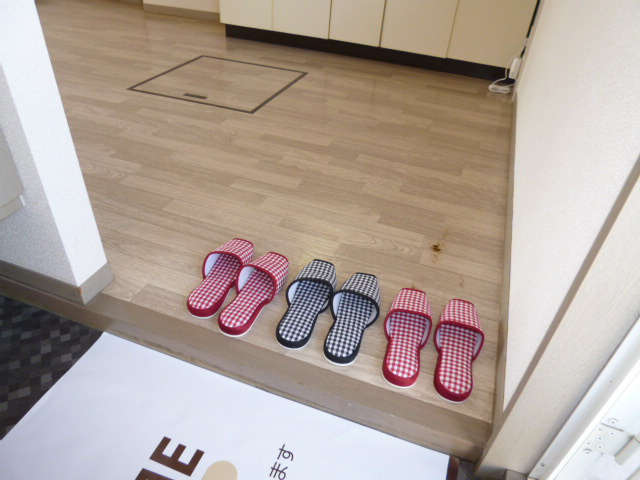 桜コーポの玄関