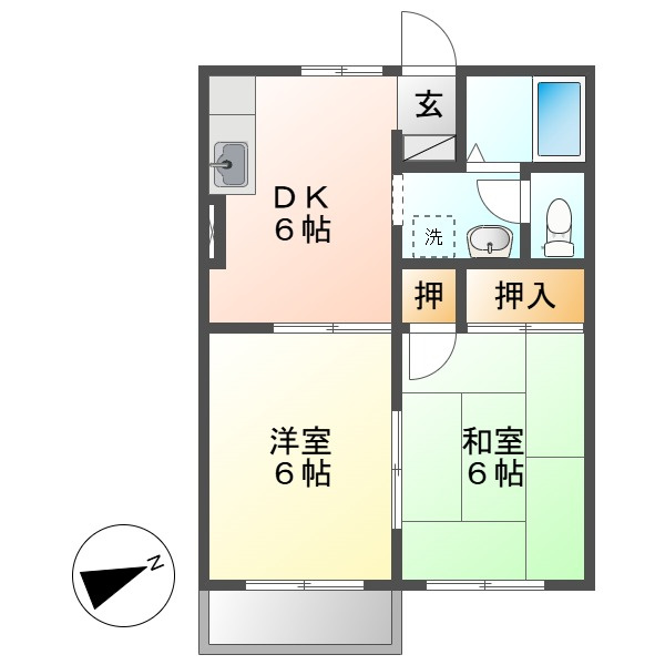 桜コーポの間取り