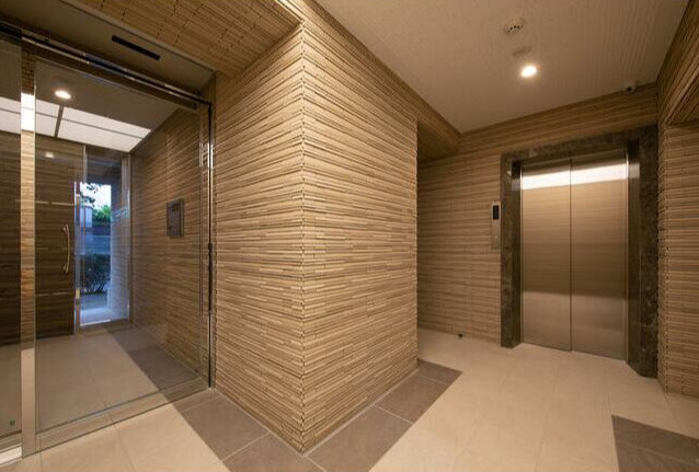 プラティーク桜新町　礼金0　角部屋　高層階　防犯設備充実のエントランス