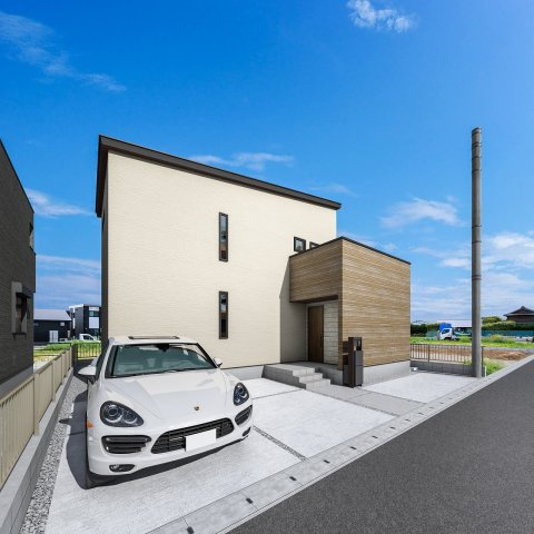 仲介手数料不要　大英産業アーキデイズ北区梶尾町2号地【北部東小・北部北部の外観パース