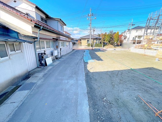 新築戸建・新築建売　郡山市日和田町第23　日和田小・日和田中の前面道路含む現地写真