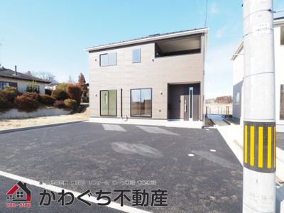 【外観】 | Cradle garden　二本松市油井第５　３号棟 | ★内覧予約でブランド米2kg★　いつでも見学OKです！