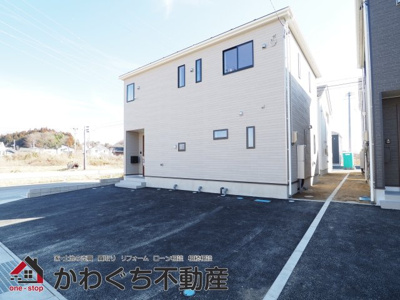 【外観】 | Cradle garden　二本松市油井第５　４号棟 | ★内覧予約でブランド米2kg★　いつでも見学OKです！