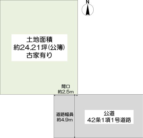 川面３丁目土地の区画図