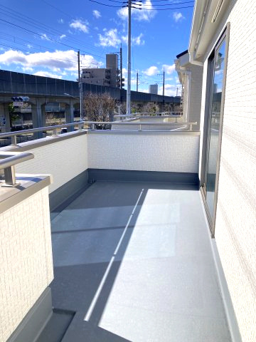 第1沼田市材木町　新築戸建　1号棟のバルコニー|洗濯物が沢山干せて便利なバルコニー付き♪