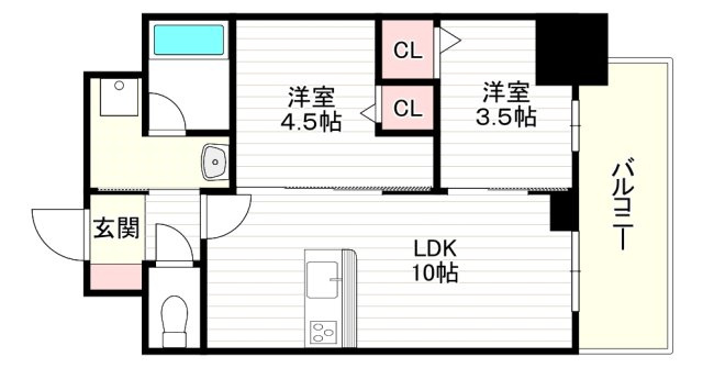 リヴェント難波ウエストの間取り
