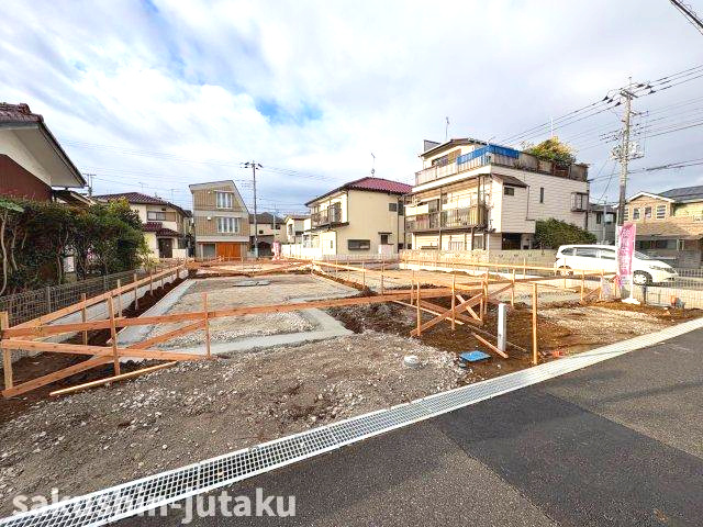 八千代台東３丁目　新築戸建　全４棟の前面道路含む現地写真|八千代台東３丁目　新築分譲全４棟　残り２棟販売　長期優良住宅　平坦地　八千代台駅徒歩１０分