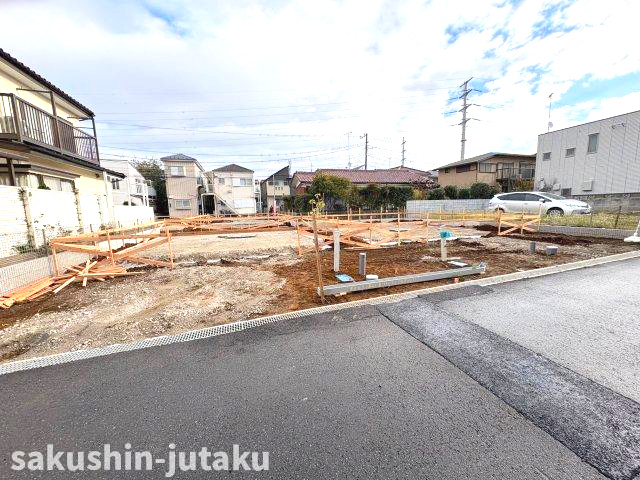 八千代台東３丁目　新築戸建　全４棟の前面道路含む現地写真|八千代台東３丁目　新築分譲全４棟　残り２棟販売　長期優良住宅　平坦地　八千代台駅徒歩１０分