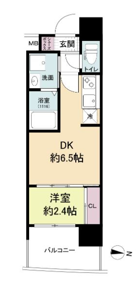 セレニテ天六リアンの間取り