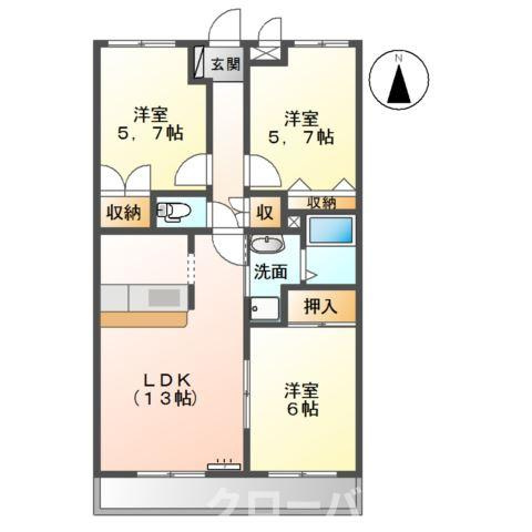 アフロート太田の間取り