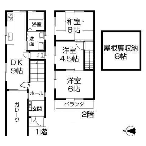 南野口町一戸建の間取り