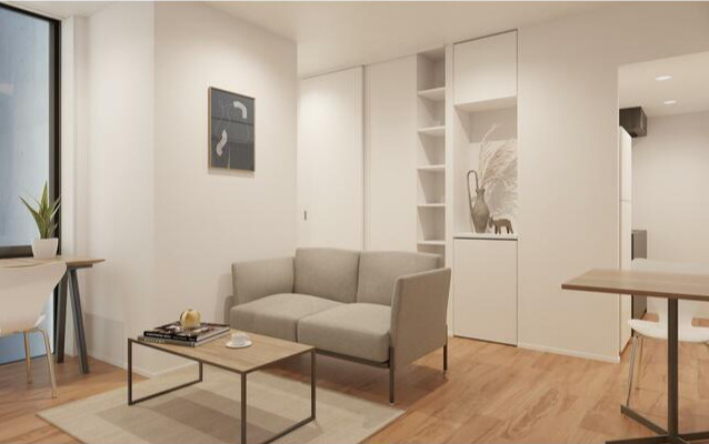 Fullea奥沢　新築　フリーレント　ペット相談　角部屋の居間・リビング