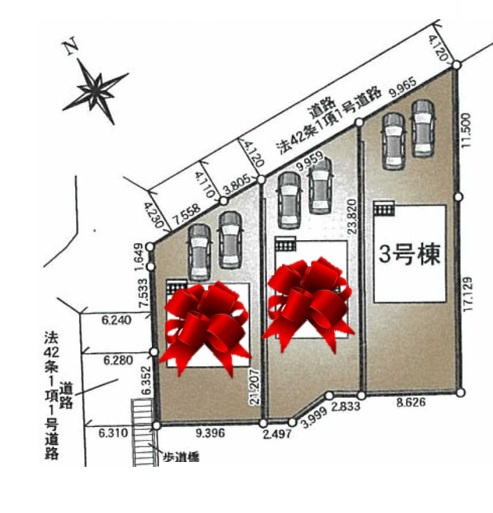 【Cradle garden】鹿沼市緑町 第5の区画図|〇配置図〇
最終１邸！お庭付き♪