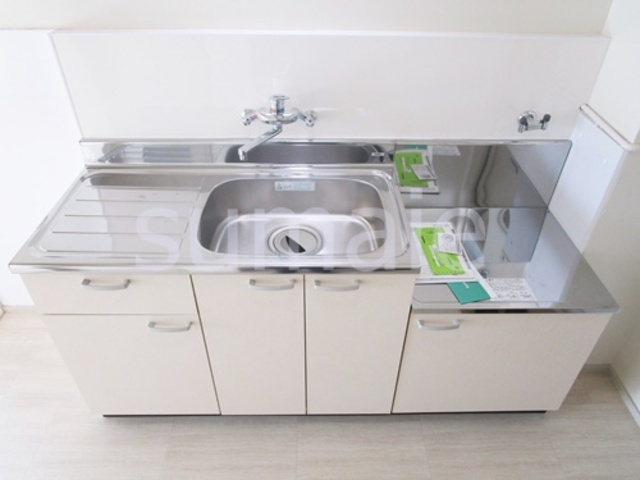 山惣マンションのキッチン|ガスコンロ設置可能！